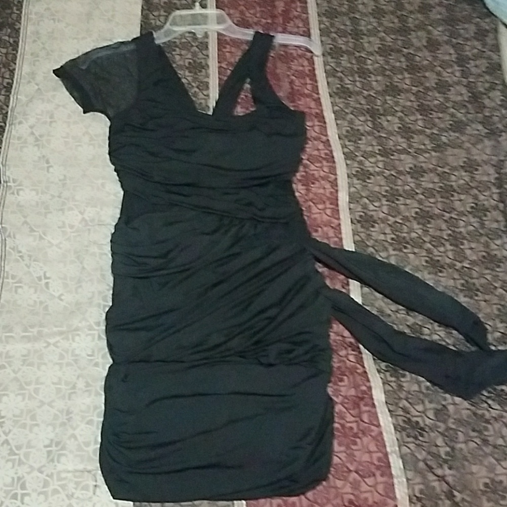 Black mini dress
